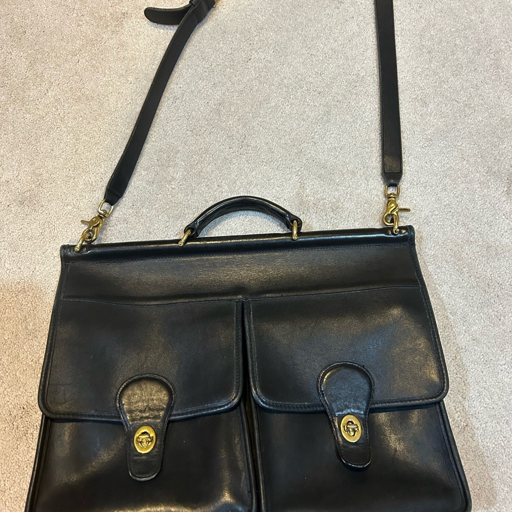 Coach black briefcase